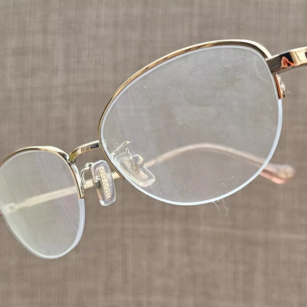 Coach Gold Rim Round Optical Glasses